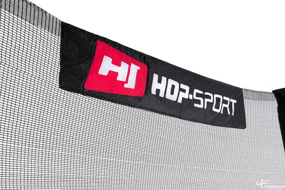 Батут Hop-Sport 10ft (305см) черно-синий с наружной сеткой (4 ноги)