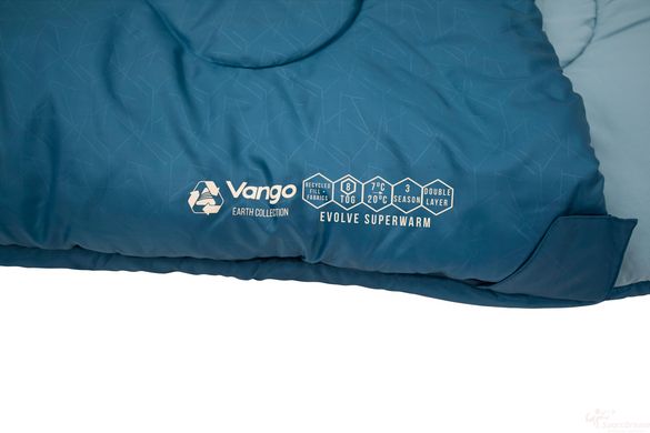 Спальный мешок Vango Evolve Superwarm Single/+2°C Moroccan Blue Left (SBREVOLVEM23TJ8)