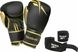 Набір боксерських рукавичок і бинтів Reebok Boxing Gloves & Wraps Set чорний, золото Чол 12 унцій