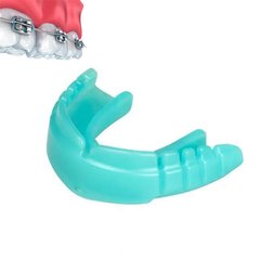 Капа OPRO Snap-Fit FOR BRACES Mint Green Flavoured+Strap (art.002318002), Зелений