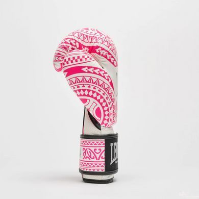 Боксерские перчатки женские Leone GN329 HAKA White/Pink 10 унций, 10
