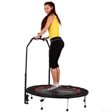 Trampoline for fitness with a handrail inSPORTline PROFI Digital 122 cm