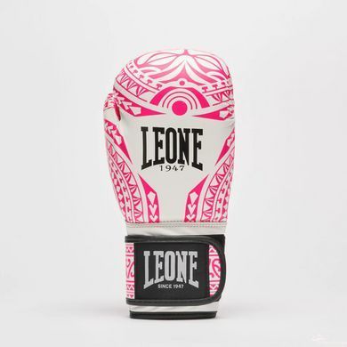 Боксерские перчатки женские Leone GN329 HAKA White/Pink 10 унций, 10