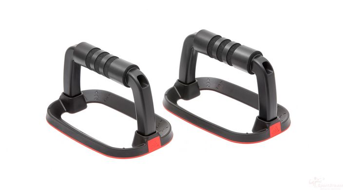 Упори для віджимання Adidas Performance Push Up Bars чорний, червоний Уні 20,7 x 13 x 11,7 см