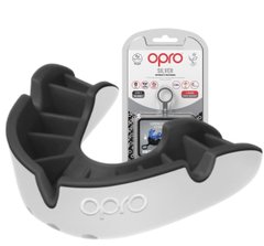 Капа OPRO Silver взрослая (возраст 11+) White/Black (art.102502005)