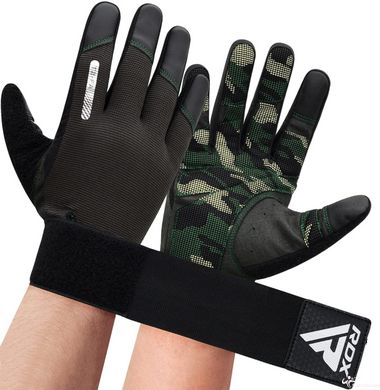 Рукавички для фітнесу RDX T2 Touch Screen Friendly Full Fingerf Army Green M, M