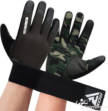 Перчатки для фитнеса RDX T2 Touch Screen Friendly Full Fingerf Army Green M