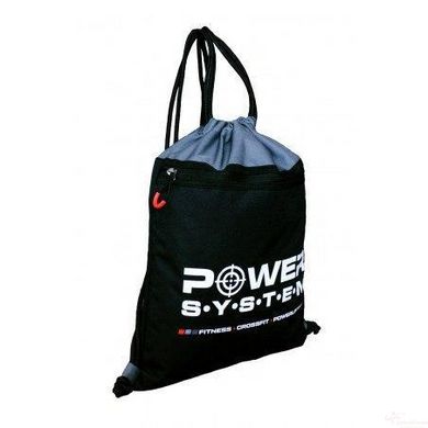 Рюкзак спортивный Power System PS-7011 Gym Sack Alpha Blak/Grey, Черный