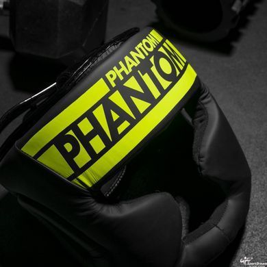 Боксерский шлем Phantom APEX Full Face Neon One Size Black/Yellow