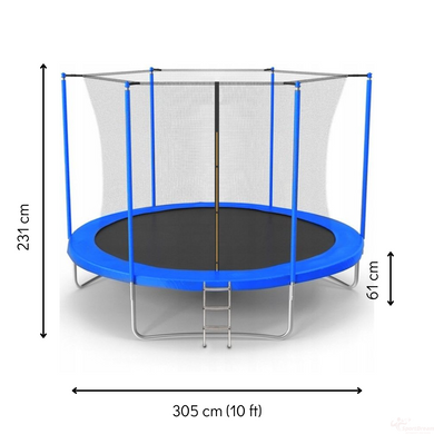 Батут Jumi Motion Sport Line 10ft (305см) з внутрішньою сіткою синій (5900410710252)
