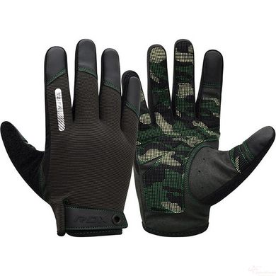 Рукавички для фітнесу RDX T2 Touch Screen Friendly Full Fingerf Army Green M, M