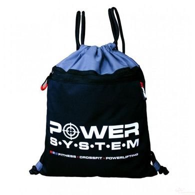 Рюкзак спортивный Power System PS-7011 Gym Sack Alpha Blak/Grey, Черный