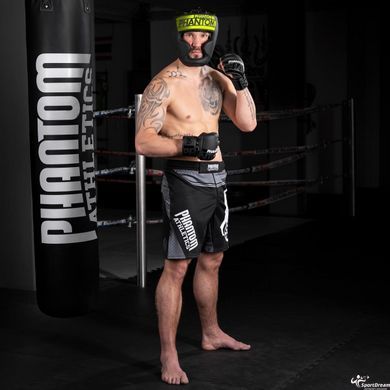 Боксерский шлем Phantom APEX Full Face Neon One Size Black/Yellow