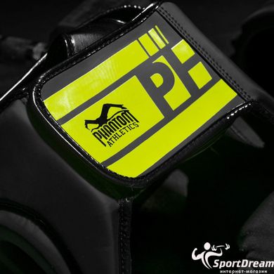 Боксерский шлем Phantom APEX Full Face Neon One Size Black/Yellow