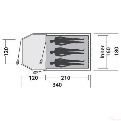 Намет Easy Camp Blazar 300 Rustic Green (120384) + БЕЗКОШТОВНА ДОСТАВКА