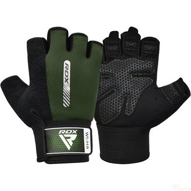 Рукавички для фітнесу RDX W1 Half Army Green M, M