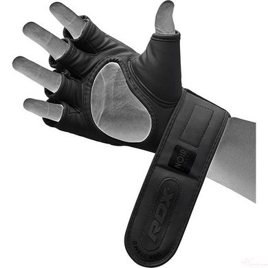 Рукавиці для ММА RDX F15 Noir Matte Black M (капа у комплекті)