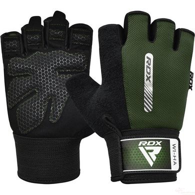 Рукавички для фітнесу RDX W1 Half Army Green M, M