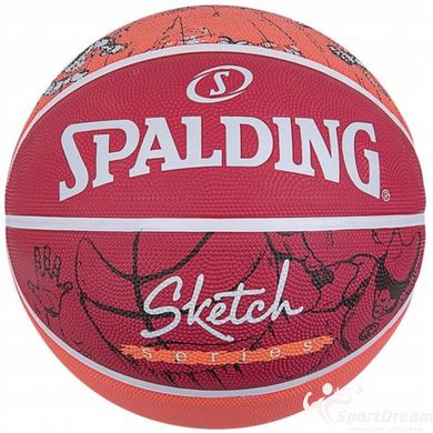 Мяч баскетбольный 7 Spalding Sketch Drible 84381Z для улицы