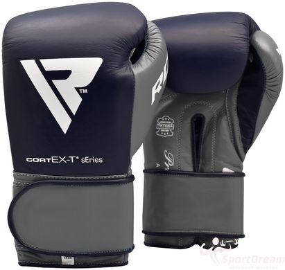Рукавички боксерські RDX Leather Pro C4 Blue 10 ун (40267) + БЕСПЛАТНАЯ ДОСТАВКА