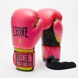 Боксерские перчатки женские Leone GN313 WAVES Fuxia 10 унций + капа