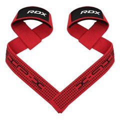 Лямки для тяги RDX S4 Gym Cotton Gel Straps Red Plus