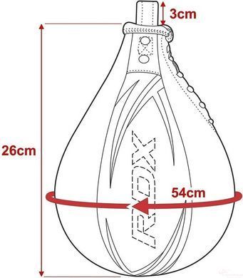 Пневмогруша боксерская RDX 2Y Boxing Speed Ball Leather Multi White/Red