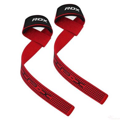 Лямки для тяги RDX S4 Gym Cotton Gel Straps Red Plus