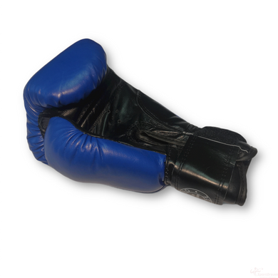 Боксерские перчатки BOXER 8 oz кожа синие (2023-03С)