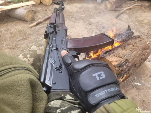 Перчатки тактические кожаные без пальцев TACTIGEAR PS-8801 Patrol Black M