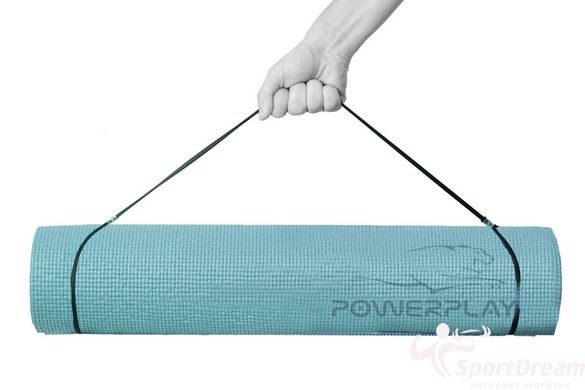 Коврик для йоги и фитнеса PowerPlay 4010 (173*61*0.6) Зеленый