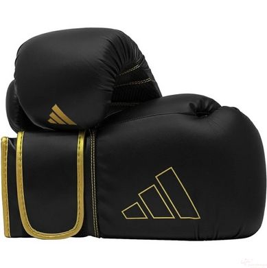 Боксерские перчатки Adidas Hybrid 80 черно/золотой ADIH80 10 унций