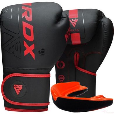 Боксерские перчатки RDX F6 Kara Matte Red 10 унций (капа в комплекте)