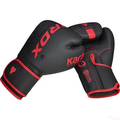 Боксерские перчатки RDX F6 Kara Matte Red 10 унций (капа в комплекте)