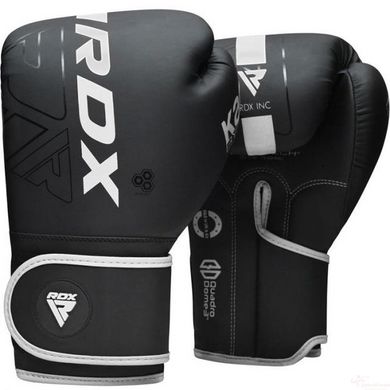 Боксерские перчатки RDX F6 Kara Matte White 10 унций (капа в комплекте)