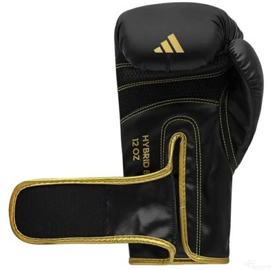 Боксерські рукавички Adidas Hybrid 80 чорно/золотий ADIH80 10 унцій