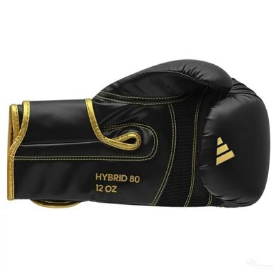 Боксерські рукавички Adidas Hybrid 80 чорно/золотий ADIH80 10 унцій