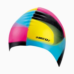 Шапочка для плавания BECO 7391 силикон 990 черный/мультицветный