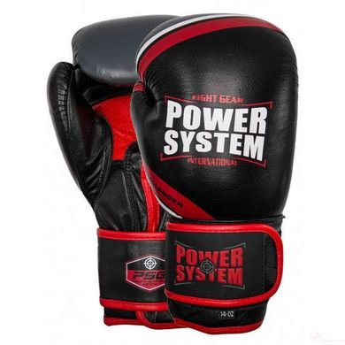 Боксерські рукавички PowerSystem PS 5005 Challenger Black/Red 10 унцій