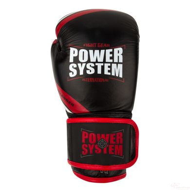 Боксерські рукавички PowerSystem PS 5005 Challenger Black/Red 10 унцій