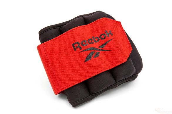 Обважнювачі зап'ястя Reebok Flexlock Wrist Weights чорний, червоний Уні 0.5 кг