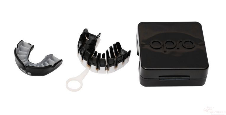 Капа OPRO Power-Fit Single Series Black/White (art.002268001), Чорний