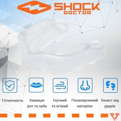 Капа Shock Doctor Gel Max дитяча (вік до 10р.) Clear (art. 6190-TC-YTR)