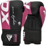 Боксерские перчатки женские RDX REX F4 PINK/BLACK-10 унций