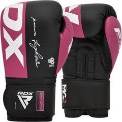 Боксерские перчатки женские RDX REX F4 PINK/BLACK-10 унций