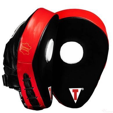 Лапи боксерські TITLE Boxing Incredi-Ball Leather Punch Mitts 2.0 Black/Red