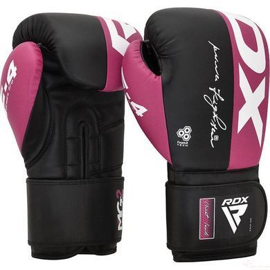 Боксерские перчатки женские RDX REX F4 PINK/BLACK-10 унций