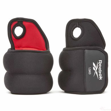 Обважнювачі зап'ястя Reebok Wrist Weights чорний, червоний Уні 0.5 кг