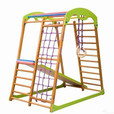 Дитячий ігровий комплекс Babywood &mdash; автономна шведська стінка для малюків (бук)