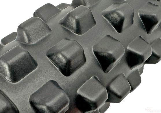 Масажний ролик EasyFit Grid Roller PRO 33 см Чорний